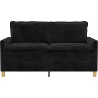 vidaXL Bank Zwart 156 x 81 x 87,5 cm Polyester