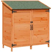 vidaXL Tuinhuis met dak en slot, bruin, 106,5 x 56 x 113,5 cm