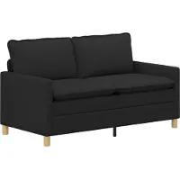 vidaXL Bank Zwart 156 x 81 x 87,5 cm Stof
