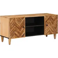 vidaXL Opbergkasten Bruin 105 x 33,5 x 46 cm Massief Mango Hout