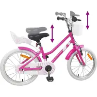 vidaXL Kinderfiets 18 Inch voor 5-7 jaar oud Donkerroze