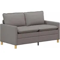 vidaXL Bank Taupe 156 x 81 x 87,5 cm Stof