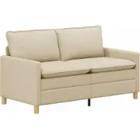vidaXL Bank Crèmekleurig 156 x 81 x 87,5 cm Stof
