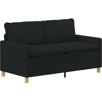 vidaXL Bank Zwart 156 x 81 x 87,5 cm Stof