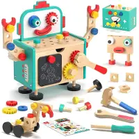 Mira Werkbank Kinderen - Houten Werkbank - Werkbank Little Dutch - Veelkleurig - 19cm x 14cm x 13cm