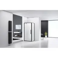 Van Rijn ST04 douchecabine helder glas 100x90cm zwart