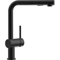 CECIPA MAX Uittrekbare Keukenkraan Zwart - L-ontwerp - 2 Straalstanden - 40 cm Uittrekbereik - 304 RVS - 360° Draaibaar