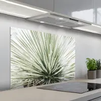 KitchenYeah Spatscherm 100x65 cm - Zelfklevende achterwand Groen - Bladeren - Natuur - Keuken muurbeschermer - Spatwand fornuis