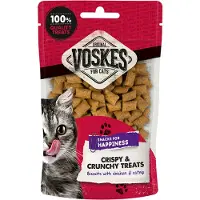 Voskes 10x Kattensnack Crispy & Crunchy Kip & Catnip 60 Gr