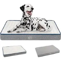 OEM Groot orthopedisch hondenbed van metaal, 106 x 71 x 75 cm, geschikt voor gebruik in een kennel, met afneembare bekleding