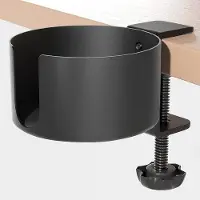 Markenlos Famanu bekerhouder, verstelbaar - aluminiumlegering, zwart
