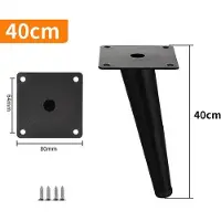 OEM Metalen voetjes voor salontafels, tafelpoten, meubelsteunen - zwart, 40 cm