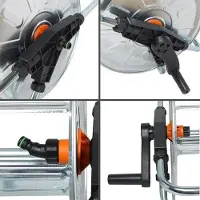 Markenlos Automatische opwikkelfoet voor tuinslangen met draaimechanisme