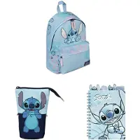 Lilo & Stitch back to school set; rugzak, 2-in-1 etui en pennenhouder en notitieboek