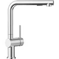 CECIPA MAX Keukenkraan met Uitrekbare Uitloop - L-ontwerp - 2 Straalstanden - 40 cm Uittrekbereik - 304 RVS - 360° Draaibaar - Gebürstet