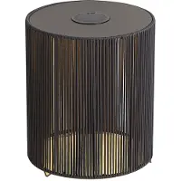 QAZQA Moderne buiten tafellamp donker grijs incl. LED oplaadbaar en solar IP54 - Rope