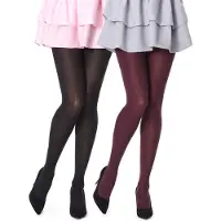 Bellivalini Dames Panty 2 Pak – 100 DEN - Polyamide - Microvezel - Zwart/Bordeaux (2Pack) – S - BLV-FI-1003-2P