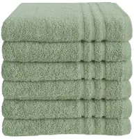 Byrklund Handdoek - Set van 6 - Hotelkwaliteit - 100% katoen (BCI) - 500 g/m² - 50x100 cm - Jade