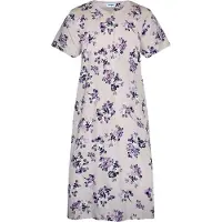 Gaubert Essential Dames Nachthemd Korte Mouw - Premium Gekamd Katoen - Bloemetjes - Beige - Maat XXL - GB-6818