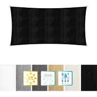 Lumaland Rechthoekige luifel van incl. spankoorden|Rechthoekig 3 x 5 m| 160 g/m² - zwart