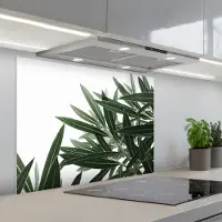 KitchenYeah Spatscherm 90x70 cm - Zelfklevende achterwand Natuur - Planten - Bladeren - Keuken muurbeschermer - Spatwand fornuis