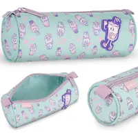 Sarcia.eu Bubble Tea Schooletui voor meisjes, rond, etui voor schoolspullen 22x8x8cm