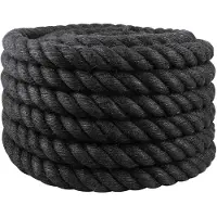 vidaXL Jute Touw 400 mm 10 m Zwart 100% Tossa jute