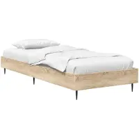 vidaXL Bedframe Sonoma Eiken 80 x 200 cm Bewerkt hout