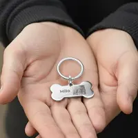 Yoursurprise Gepersonaliseerde fotosleutelhanger - Bot - Zilver