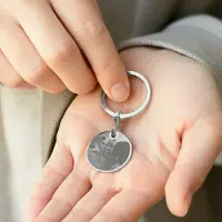 Yoursurprise Gepersonaliseerde foto sleutelhanger - cirkel - Zilver