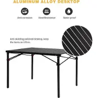 OEM Aluminium campingtafel voor 4-6 personen, belastbaar tot 80 kg, afmetingen 107 x 70 x 70 cm