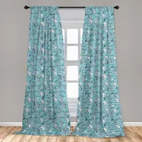 Abakuhaus – Kites gordijnen – 2-delige set microvezel 150×175 cm – lichtblauw/wit, halfverduisterend