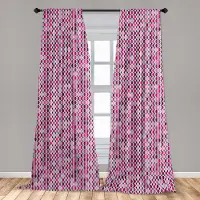 Abakuhaus Abstracte gordijnen – 2-delige set magenta roze 75x245 cm