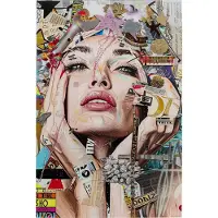 Kare design Wandfoto artistieke vrouw tegenover 80x120cm
