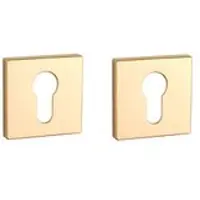 Aprile Clinder rozet vierkant 50X50X7mm Goud gepolijst