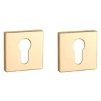 Aprile Clinder rozet vierkant 52X52X7mm Goud gepolijst
