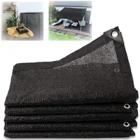 VHV -Schaduwdoek - Zonnedoek - Winddoek - Schaduwnet - UV-bestendig - Waterdoorlatend - Voor tuin, kweekkas en balkon - Plantenbescherming - 200*200cm - Zwart