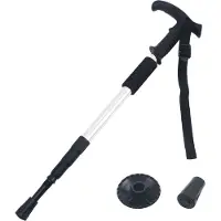 VHV - Wandelstokken - Wandelstokken verstelbaar - Telescopische aluminium wandelstokken - Geschikt voor buitenactiviteiten - Bergwandelen en andere sporten - Zilver