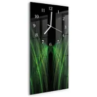 Tulup Wandklok - Weg Decoratieve Glazen Klok - 30x60 cm - Groente Glazen Wandklok Design - Witte Handen - Rechthoekige Wandklok - Glazen Wandklok Design - Klok Glas Met Opdruk