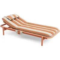 Fatboy Sunbun Ligbed Outdoor Terracotta / Stripe - Ligstoelen en ligbedden Aluminium Orange - 107619