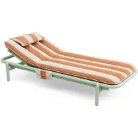 Fatboy Sunbun Ligbed Outdoor Mist Green / Stripe - Ligstoelen en ligbedden Aluminium Orange - 107616