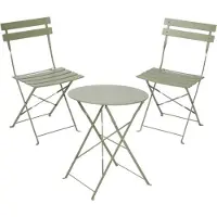 Ebuy24 Adam tuin cafétafel 60x60 cm inklapbaar zandkleurig.