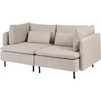 Beliani EGERIS - Tweezitsbank - Beige - Polyester
