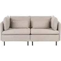 Beliani EGERIS - Tweezitsbank - Beige - Polyester