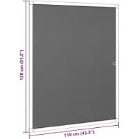 vidaXL Insectenscherm voor ramen Bruin 110 x 130 cm