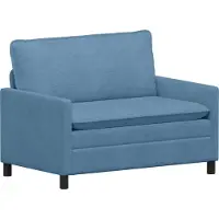 vidaXL Bankstel 2 pcs Blauw Stof