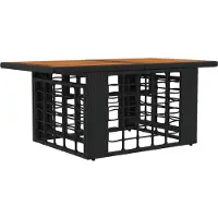 vidaXL Tuin - Verhoogbare tafel, zwart en naturel, 100 x 55 x 37 cm