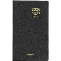Brepols agenda 2026-2027 - Interplan GENOVA - Schoolagenda - 16 maanden - 1 week op 2 pagina's - Zwart - 9 x 16 cm
