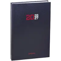 Brepols agenda 2026-2027 - Prevision COLLEGE - Schoolagenda - 1 week op 2 pagina's - Gekartonneerde omslag - Weekoverzicht - Blauw - 17.1 x 22 cm