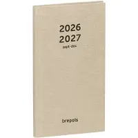 Brepols agenda 2026-2027 - Interplan NATURE - Schoolagenda - 16 maanden - 1 week op 2 pagina's - Gebonden - Beige - 9 x 16 cm